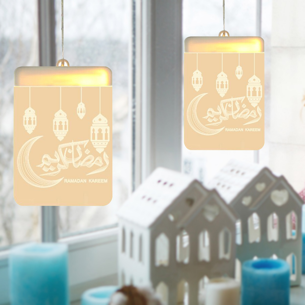 

Mubarak Ramadan Lantern Islam Muslim LED Hanging-3D Night Light, 501 Original