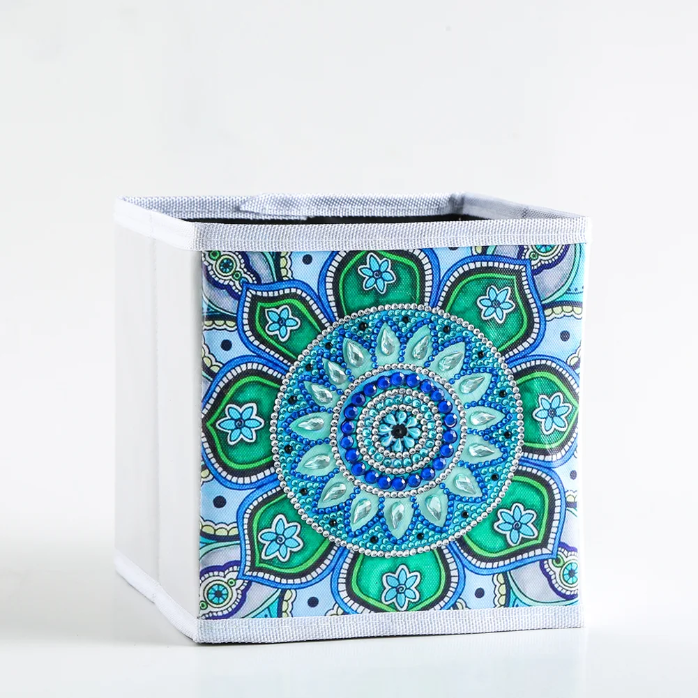 DIY Diamond Painting Folding Storage Box Diamond Manual Craft Kit(17*17*17cm)