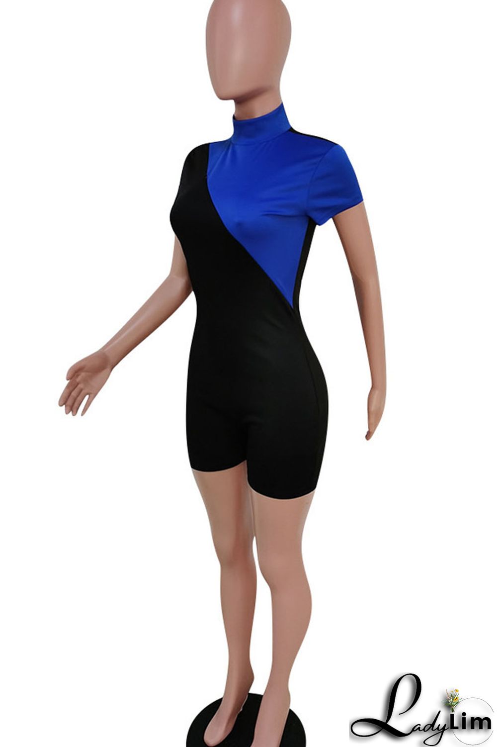 Red Sexy Solid Split Joint Zipper Half A Turtleneck Regular Jumpsuits