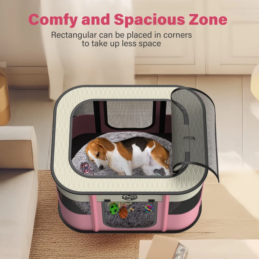 BEBANG Cat Playpen, Pet Playpen for Indoors Outdoor for Small Dogs, Portable Pet Crate Kennel House for Cat Rabbit Kitten(S)