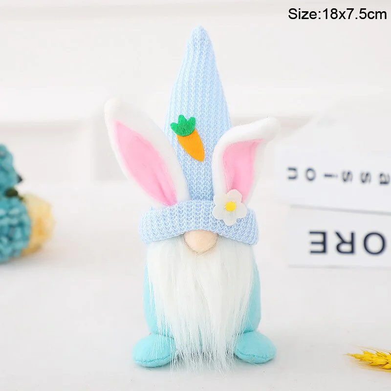Easter Faceless Gnome Rabbit Doll Handmade Reusable Home Decoration Spring Hanging Bunny Ornaments Kids Gift