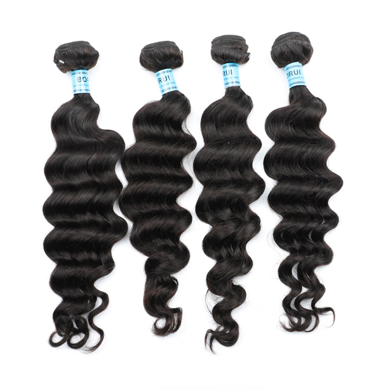 4PCS Natural Wave Top Vrigin Hair Bundles | 12–30 Inch |Boruihair | 100% Human Hair