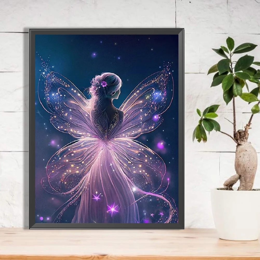 Diamond Painting - Full Round Drill - Butterfly Fairy(30*40cm)