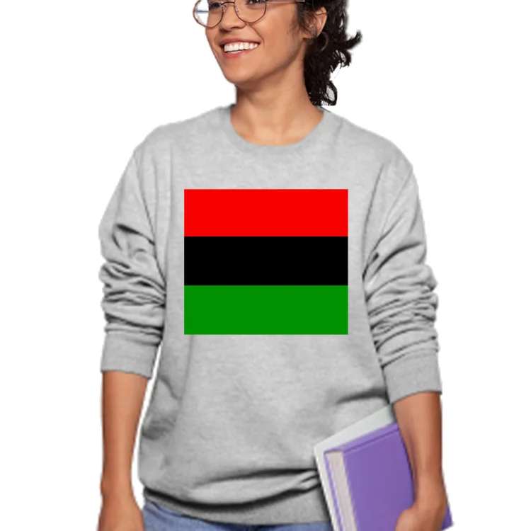 Unisex Funny Sweatshirt Pan African Flag Casual Women and Men Hoodies - Heather Prints Shirts
