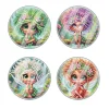 [Upgrade]4Pcs Acrylic Special Shape Girl DIY Waterproof Diamond Painting Coaster
