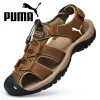 PUMA® Kalbsleder-Sandalen, handgenäht