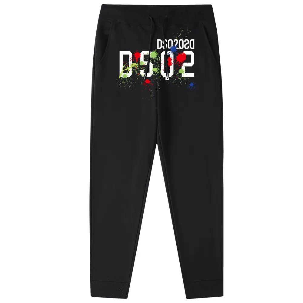 Icon Mans Sweatpants Collapsible Pants Grey Black Drawstring Trousers Men&#39;s Pants High-end Luxury Jogging Stretch Casual Pants Loose Lace-up Jogging Suit Y1