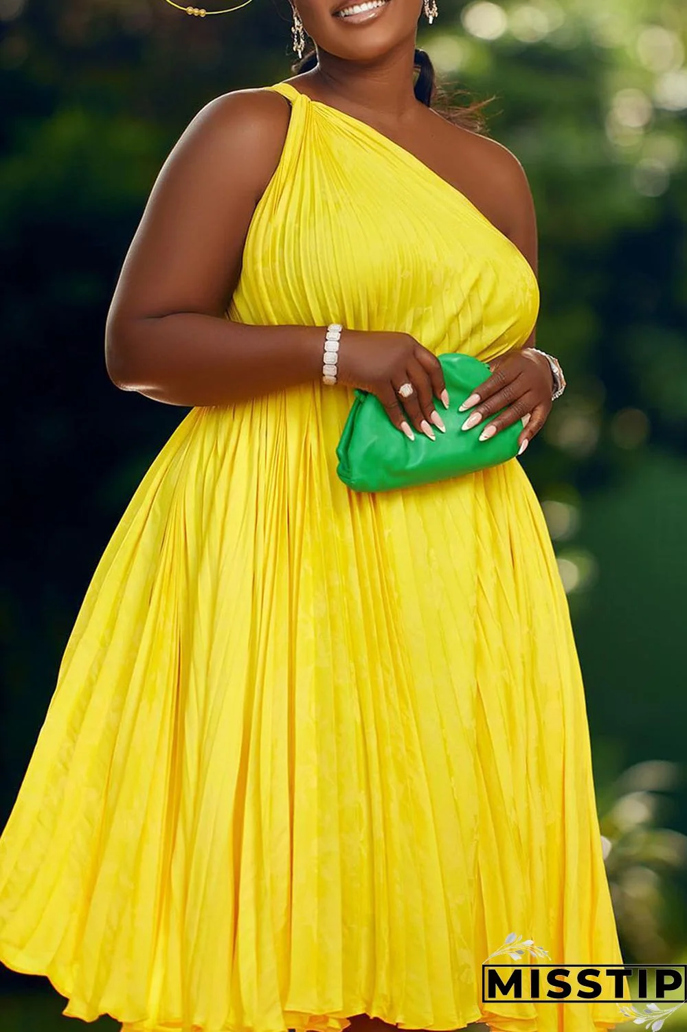 Red Casual Solid Patchwork Fold Oblique Collar A Line Dresses