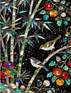 Luxury AB Velvet Diamond Painting Kit - Bamboo Grove and Birds