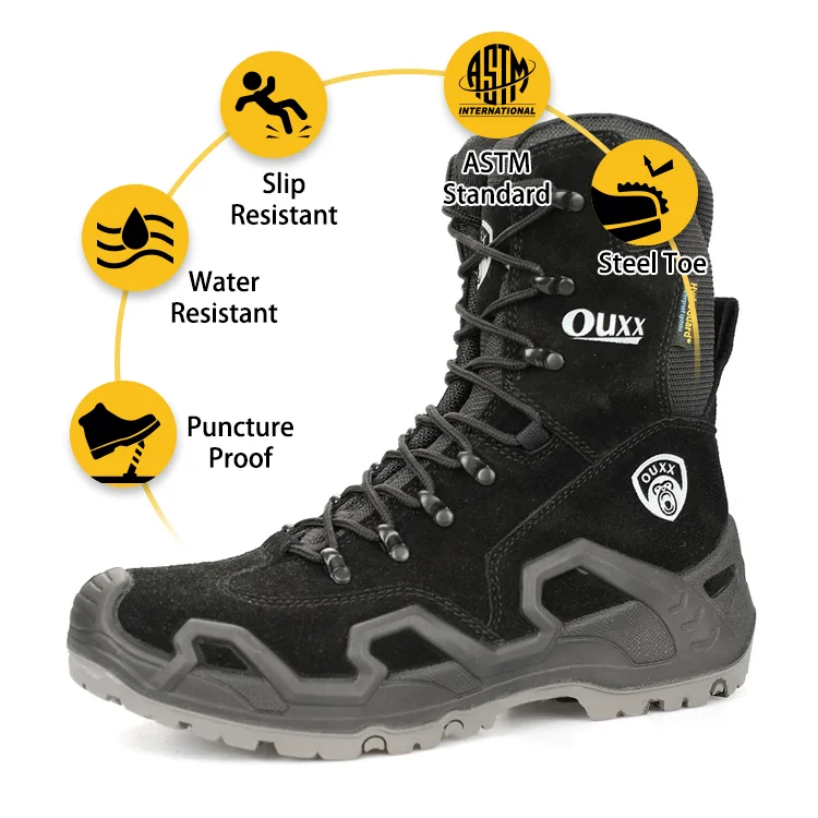 Men's Soft Toe Waterproof Non Slip Tactical Lightweight EH Hiking Warehouse & Trucker Boots