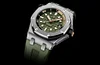 Green Rubber Strap 904L Steel - Automatic - 42mm