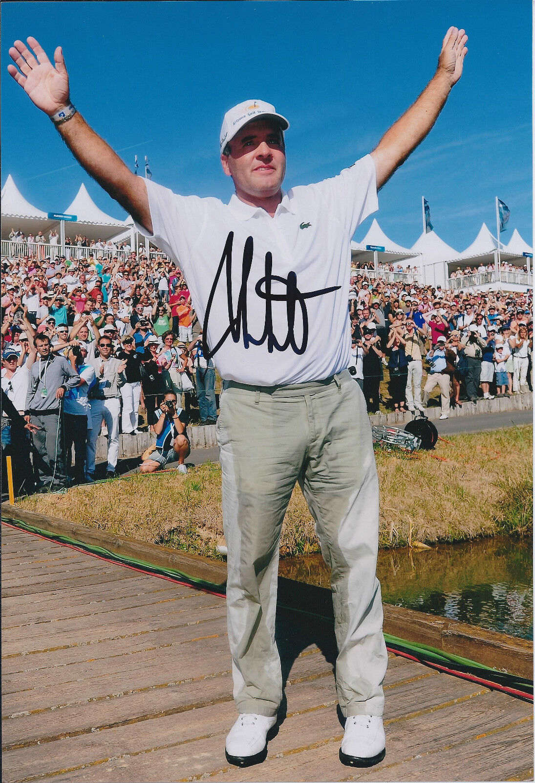 Thomas Levet SIGNED Autograph 12x8 Photo Poster painting AFTAL GOLF European Tour Winner