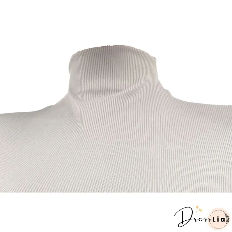 Solid Color Knit Jumpsuits