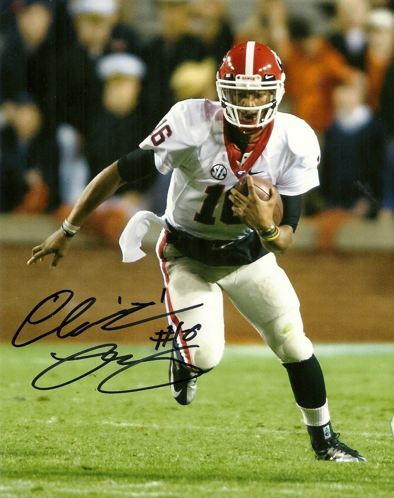 CHRISTIAN LeMAY HAND SIGNED GEORGIA BULLDOGS 8X10 Photo Poster painting W/ COA