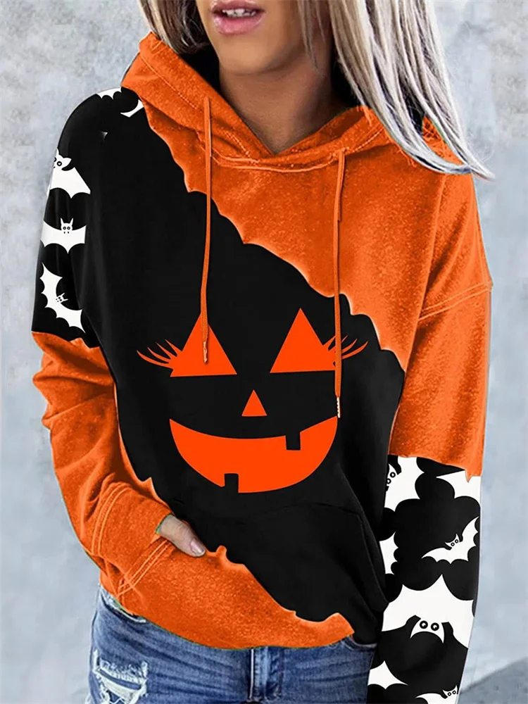 Halloween Spooky Ghost Face Casual Sweatshirt