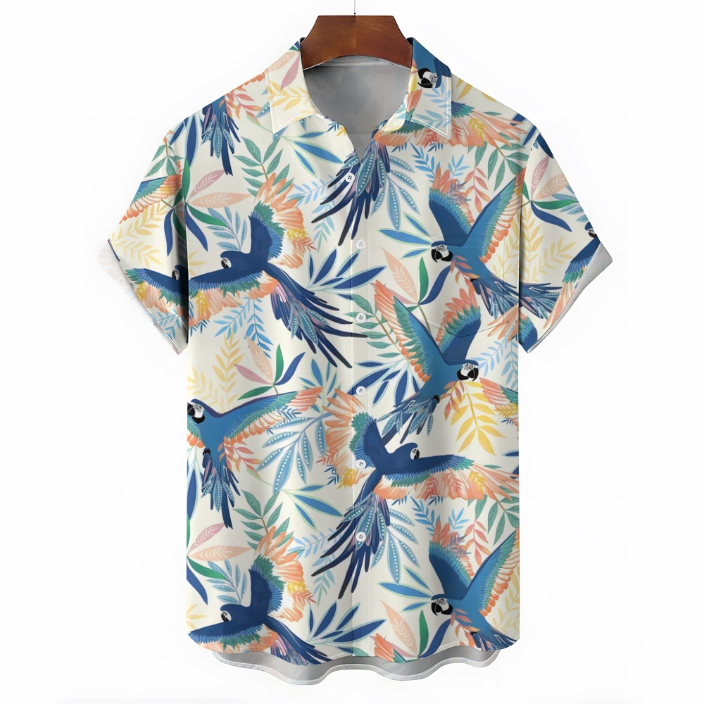 Parrot Print Hawaiian Shirt