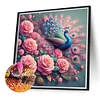 Diamond Painting -DIY Round Drill Rose Peacock(40x40 CM)