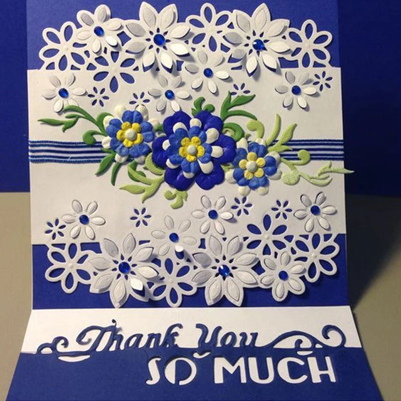 Metal Cutting Dies Lace Edge Flower Dies Template for DIY Scrapbooking Album Paper Cards Decor Crafts Stencil New Dies for 2019