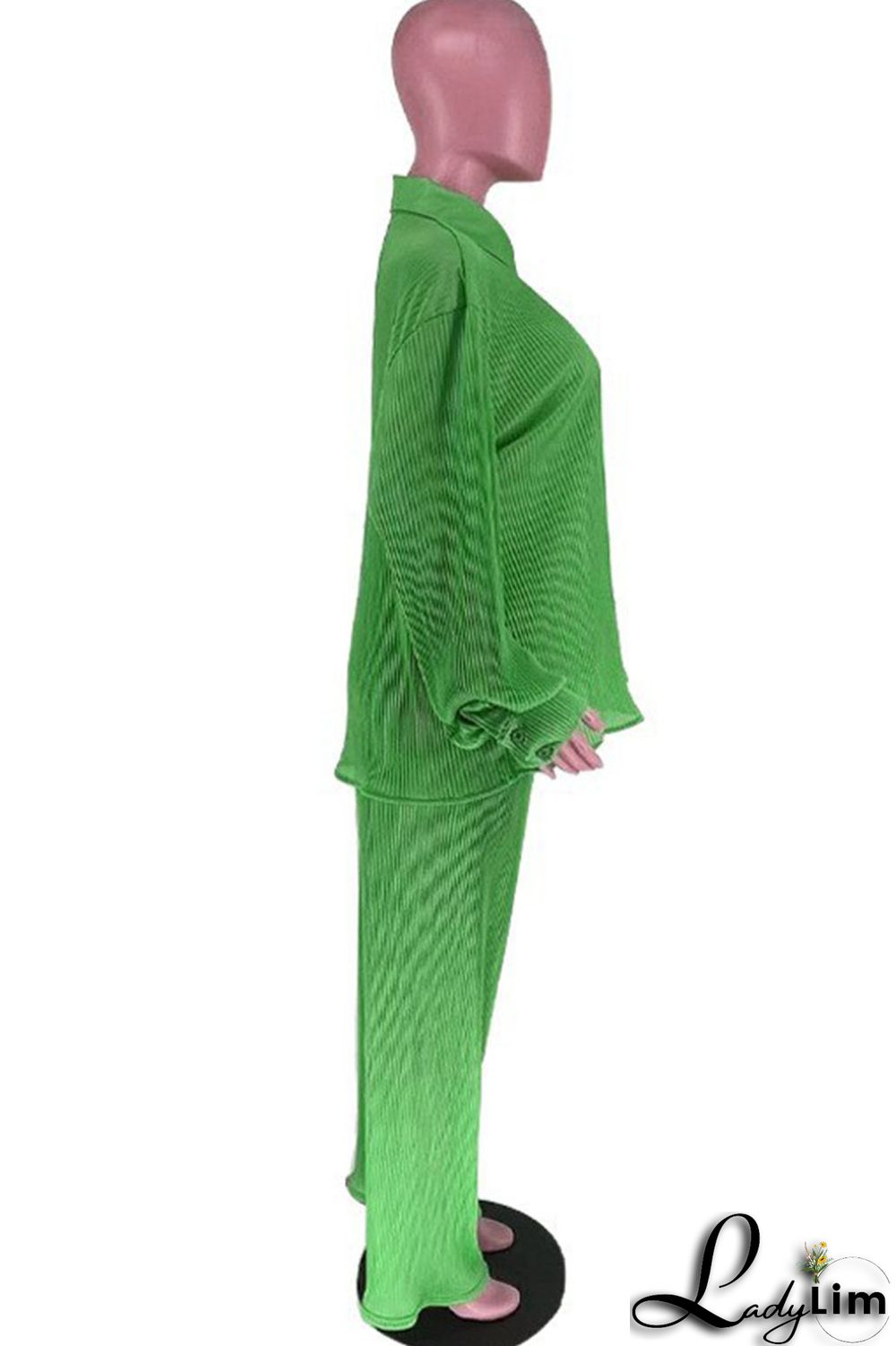 Purple Casual Solid Patchwork Buckle Turndown Collar Long Sleeve Two Pieces