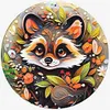 Raccoon-18CT Stamped Cross Stitch 25*25cm/9.84*9.84in tapestrymarket
