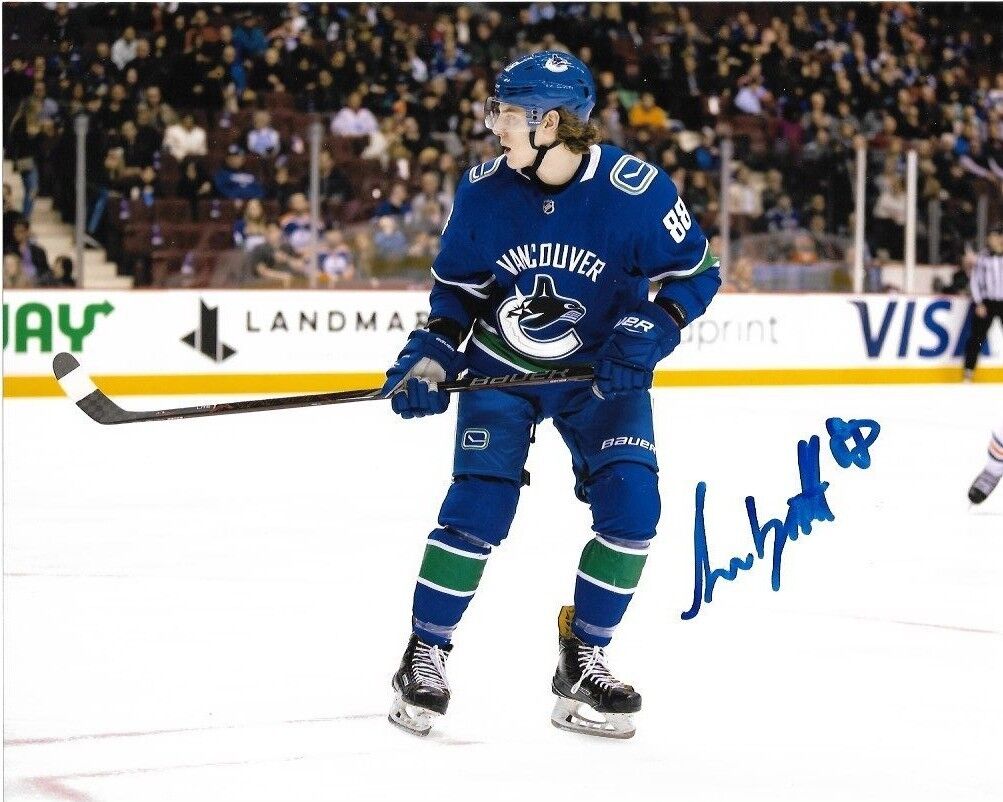 Vancouver Canucks Adam Gaudette Autographed Signed 8x10 NHL Photo Poster painting COA #1