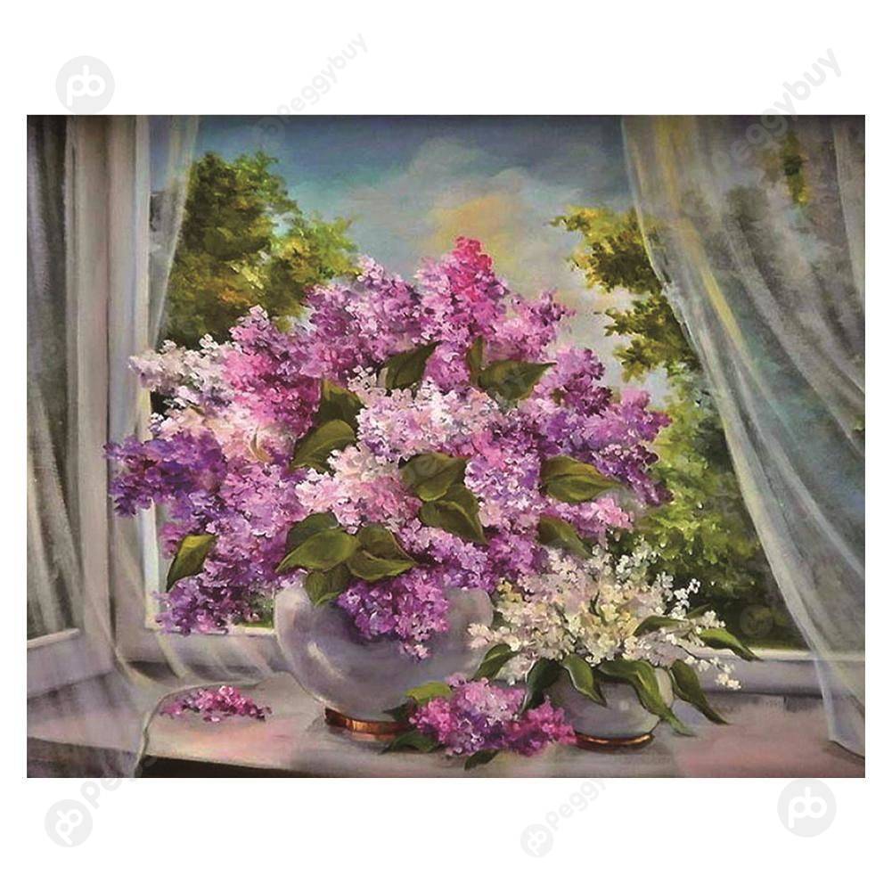 

30*25CM Special Shaped Diamond Painting-Flowers Pots, 501 Original