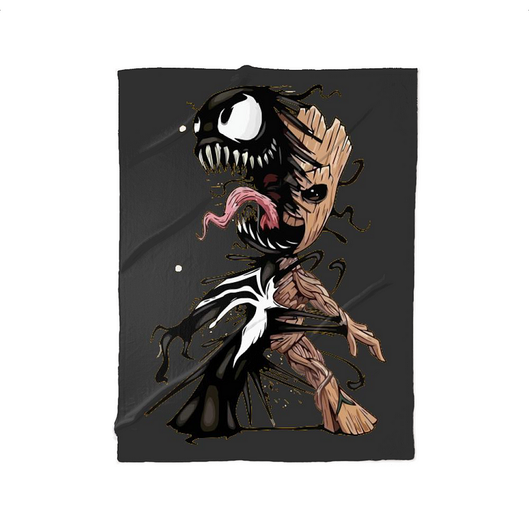 Baby Groot Venom Guardians Of The Galaxy Fleece Blanket