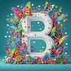 Butterfly Flower B 5D Partial Drill DIY Diamond Painting Kit 30*30cm