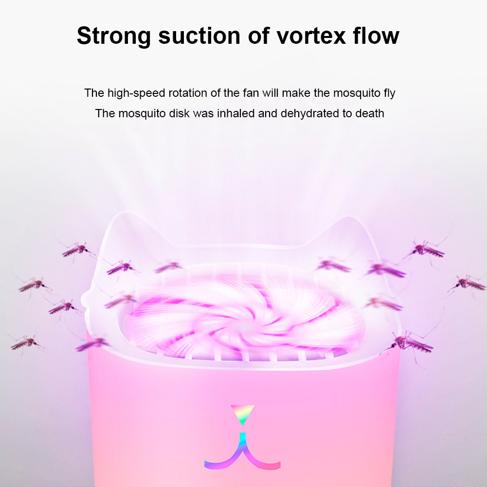 

Cat Mosquito Fly Killer Lamp Home Bedroom Insect Trap Mute LED Light USB, 501 Original