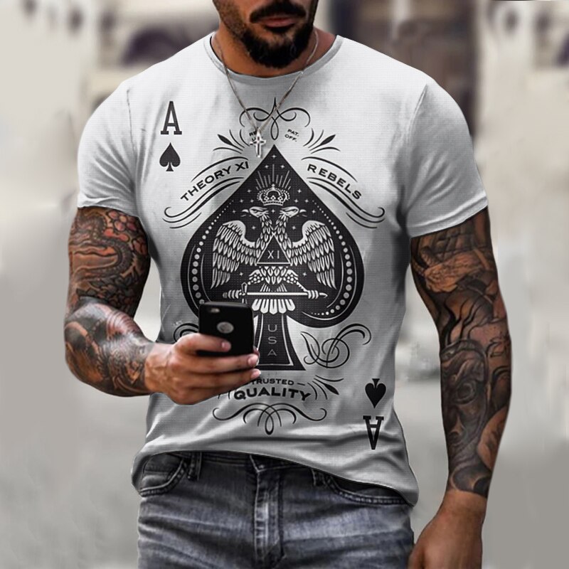 

Ace of Spades - 3D Printed Men T Shirt, Xxxl, 501 Original