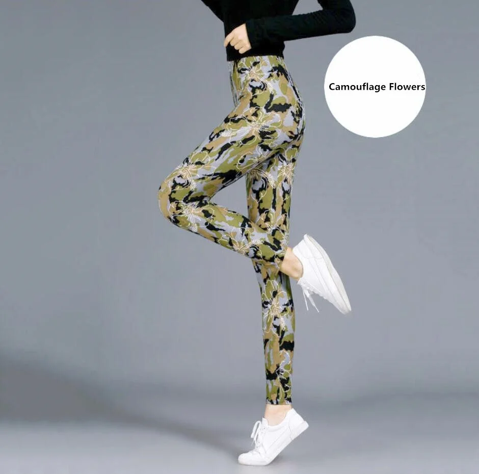 Women Fashion Camouflage Leggings Sexy Print Femme Push Up Pants Casual Camo Sport Workout Fitness Legging