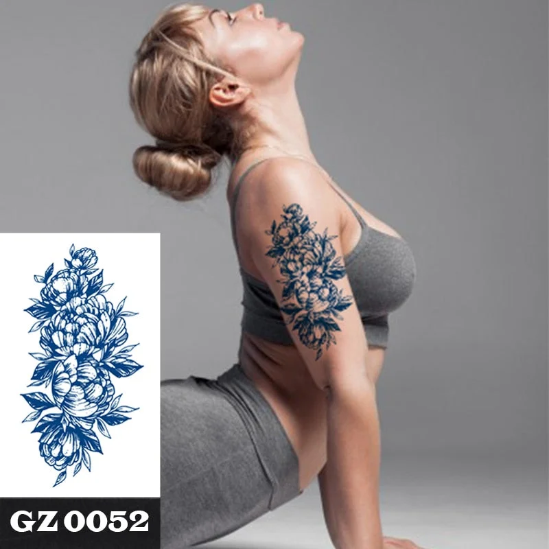 1Pcs Ink Juice Butterfly Text Tattoos Body Art Waterproof Temporary Tattoo Sticker For Men Women