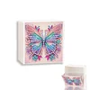 (US Local)Wall Mounted Butterfly DIY Diamond Painting Storage Box for Art Crafts
