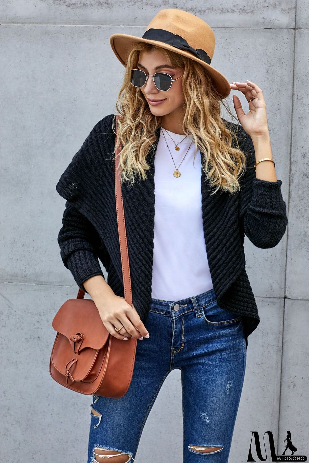 MidiSono - Cashmere Blend Convertible Cardigan