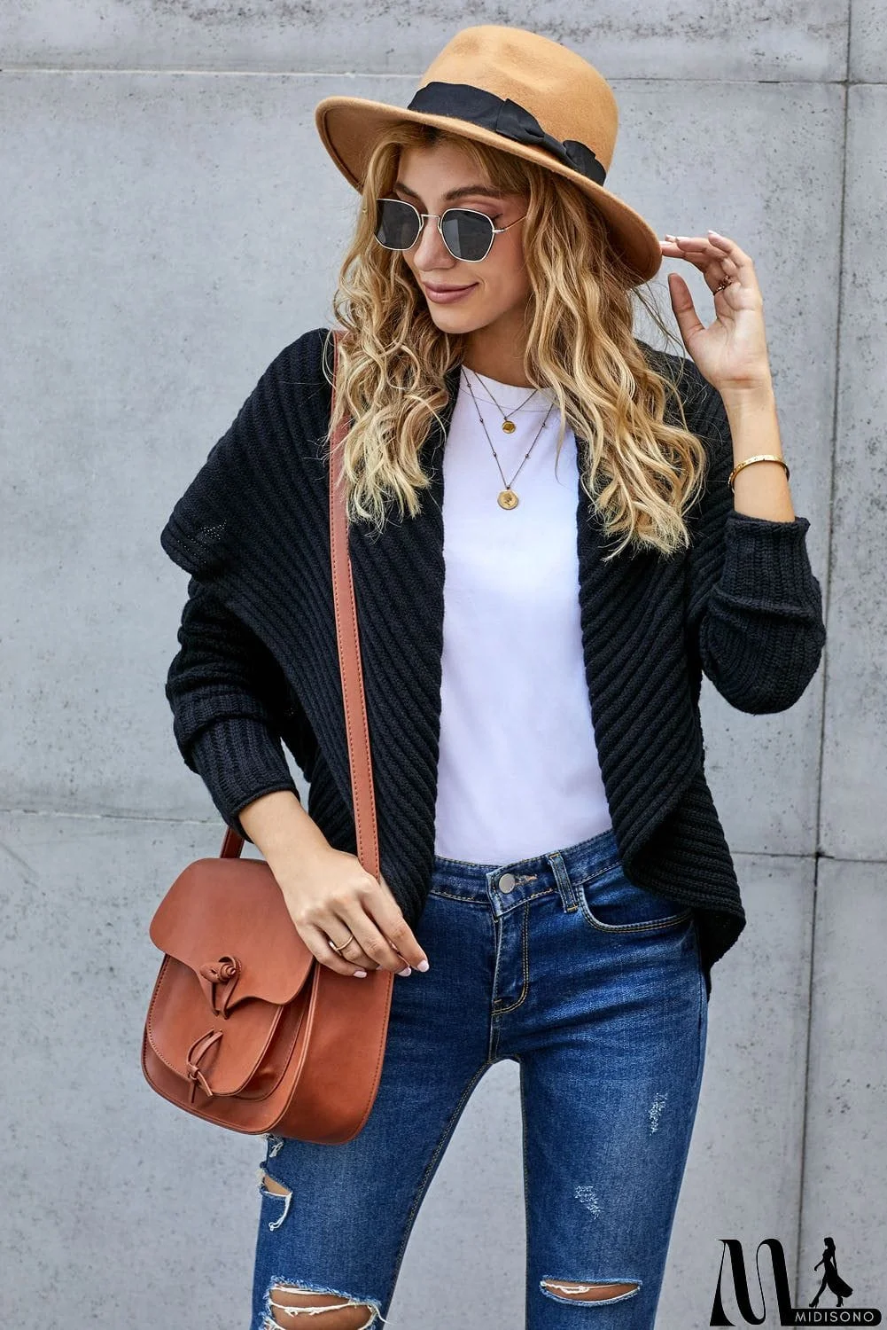 MidiSono - Cashmere Blend Convertible Cardigan