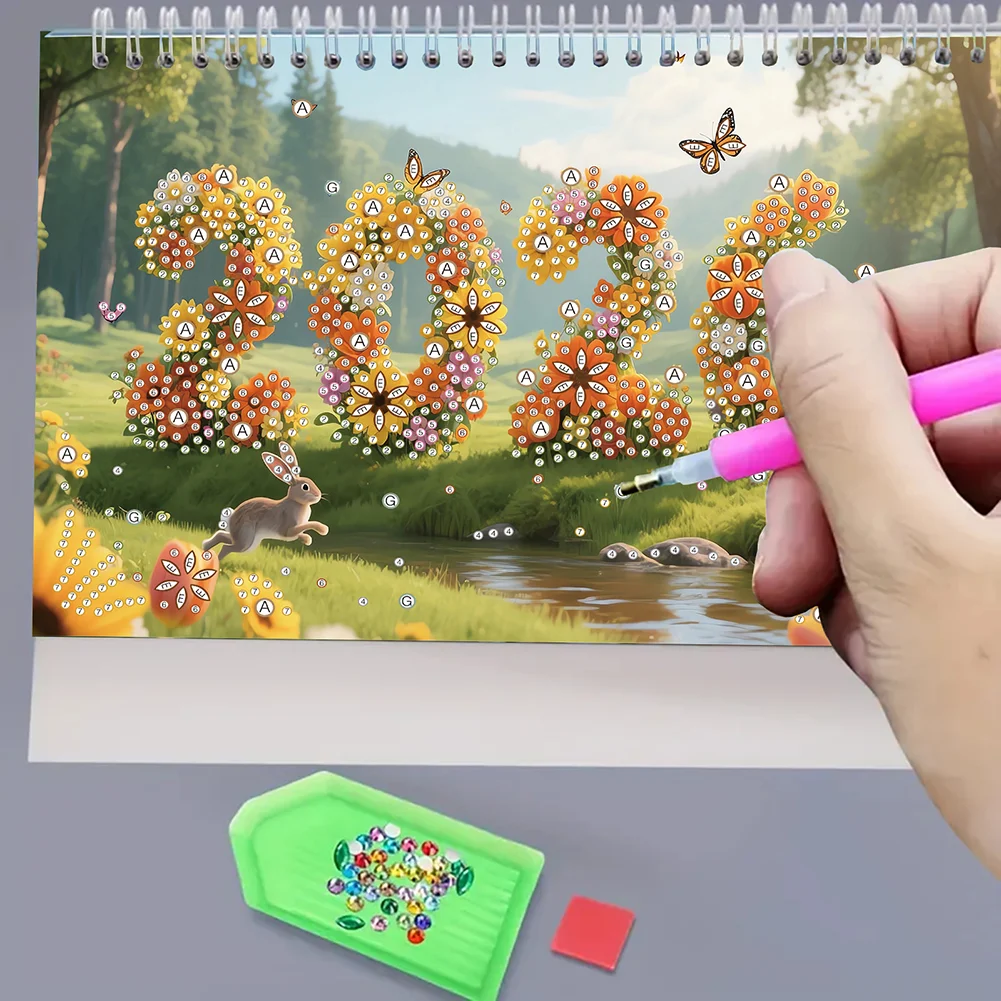 5D/DIY Calendar Crystal Painting Desk Calendars Kit Diamond Painting Calendar