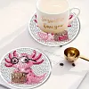 8pcs DIY Diamond Painting Coaster Kit With Holder - Salamander