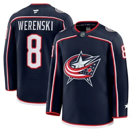 Youth Columbus Blue Jackets #8 Zach Werenski Navy Home Jersey