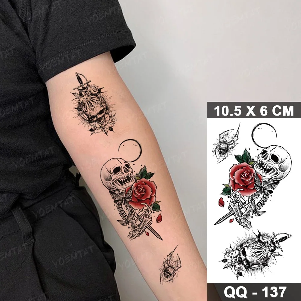 Transfer Temporary Tattoo Stickers Butterfly Flower Realistic Sexy Flash Tatoo Women Men Arm Waist Line Body Art Fake Tatto Cool