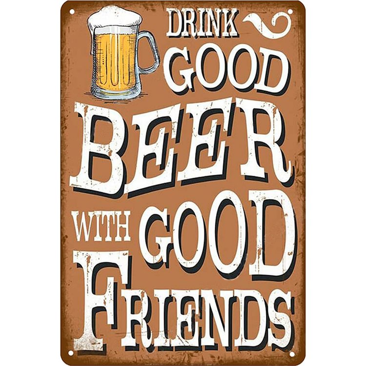 Good Beer Vodka Wine Whiskey - Vintage Tin Signs/Wooden Signs - 8*12Inch/12*16Inch