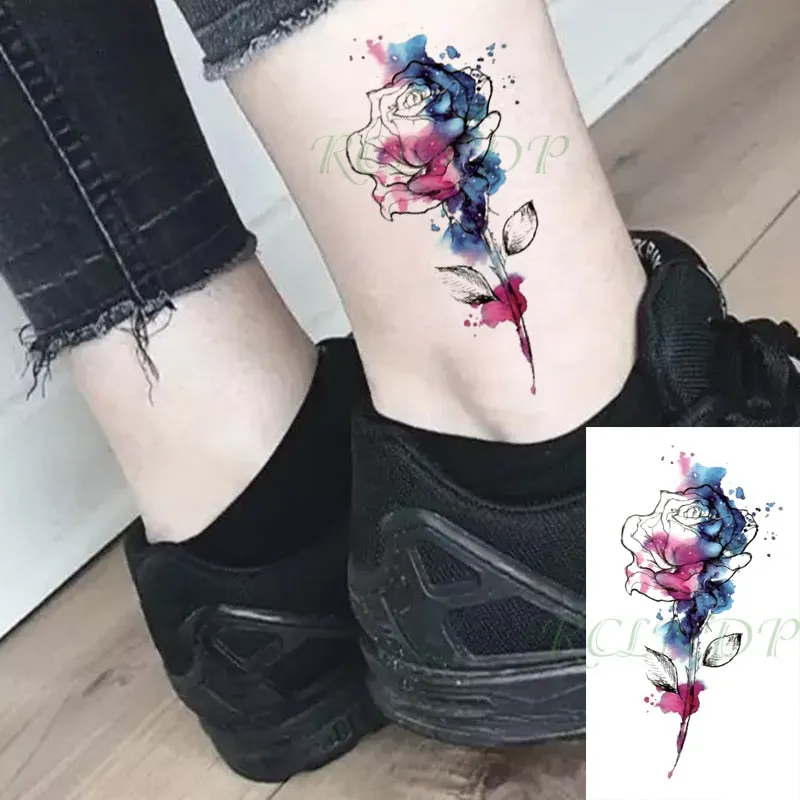 Waterproof Temporary Tattoo Sticker black machine gun tatto flash tatoo fake tattoos for men women