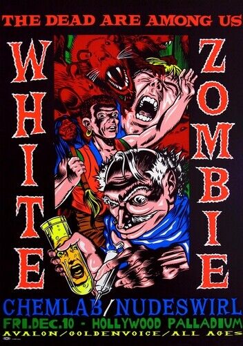 WHITE ZOMBIE POSTER - HOLLYWOOD PALLADIUM - Photo Poster painting QUALITY INSERT -  POST!