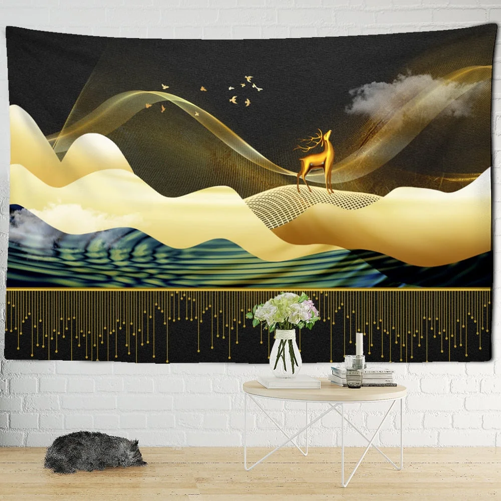 Unique Buddhist realm Wall hanging Tapestry psychedelic pattern yoga throw beach throw carpet Hippie Home Decor Wall Tapestry