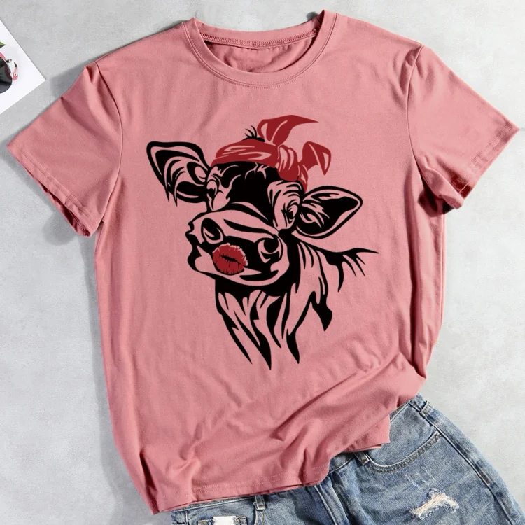 ANB -  Funny Cattle T-shirt Tee -03953