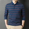 Cotton Striped Polo Shirt [10 Colors]