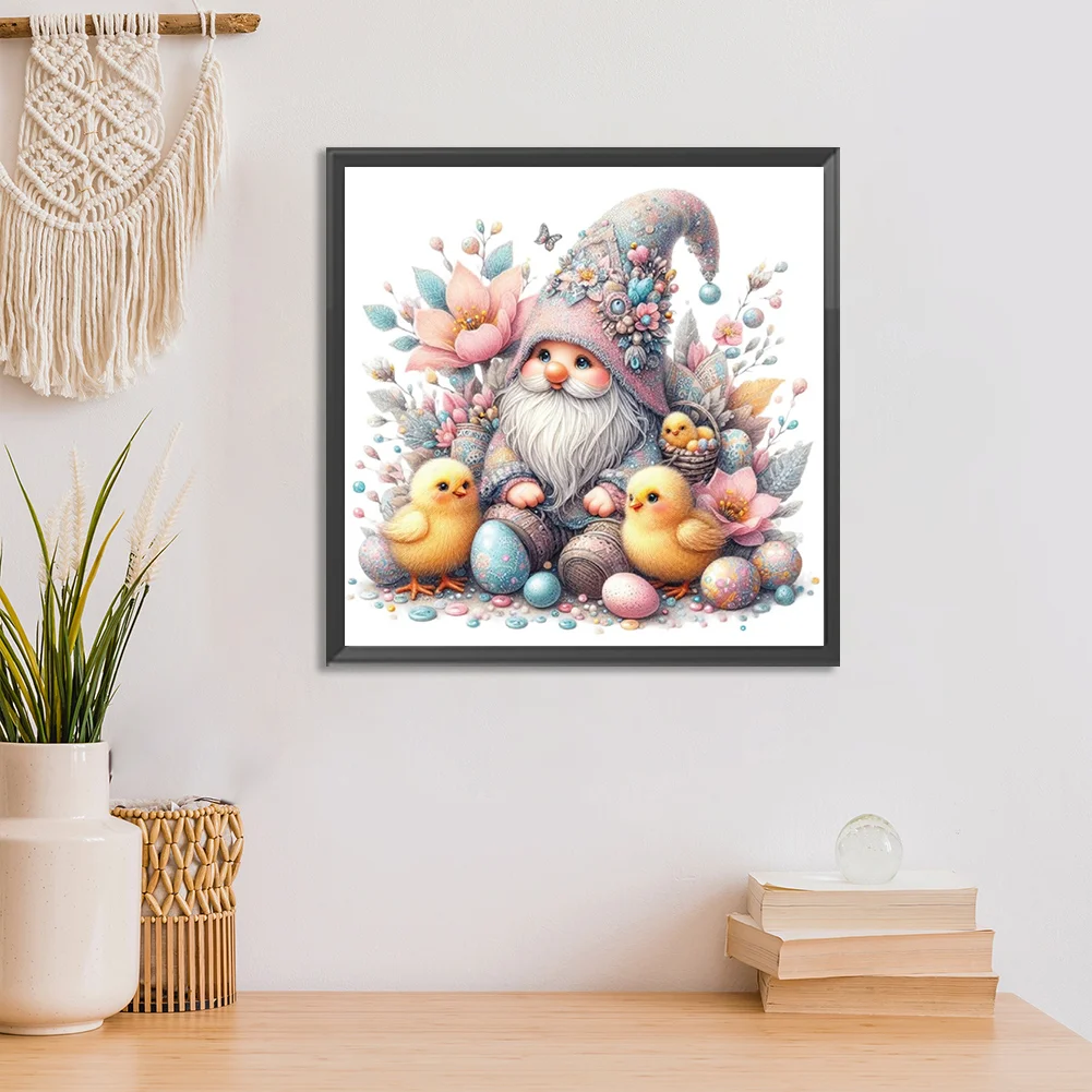 Full Round Diamond Painting 30*30cm - Beautiful Goblin And Chicken