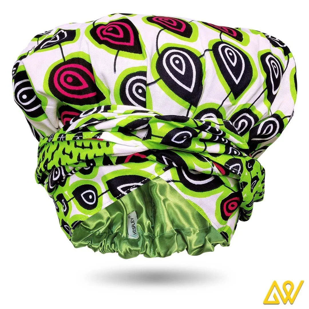 African Print Head Wrap With Satin-Lined-AW1141