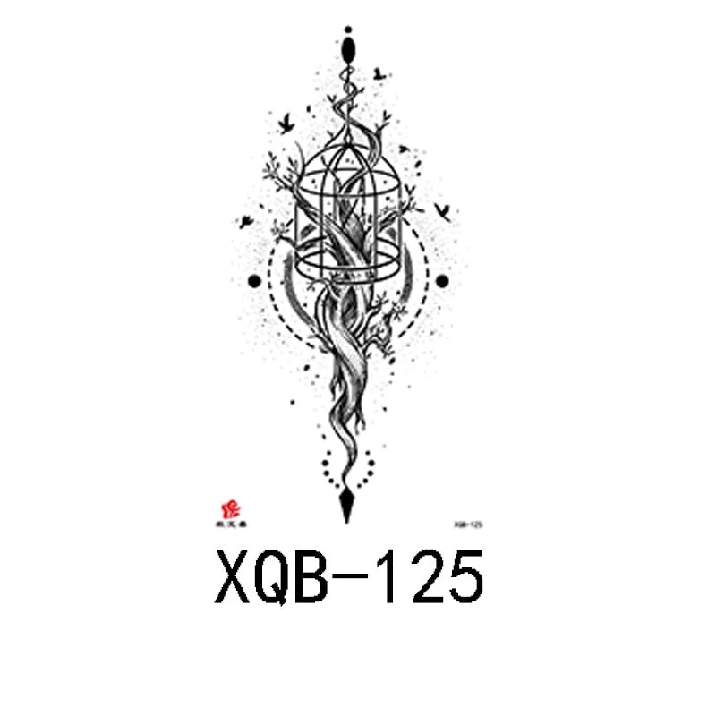 Small Full Arm Waterproof Tattoo Sticker Half Arm Arm Fierce Wolf Head Animal Arm Lasting European and American Tattoo Sticker