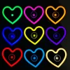 Car LED Neon Light interior Decoration DIY Modification Heart-Shaped Luminous Atmosphere Light USB\Cigarette Lighter Plug Neon Light Window Light