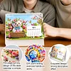 Little Bear 2027 DIY Diamond Painting Calendar Set with Special Shaped Partial Drill, 7.68x6.69 inch Monthly Flip Tabletop Calendar for Adults Beginners Home Office Decor Gift